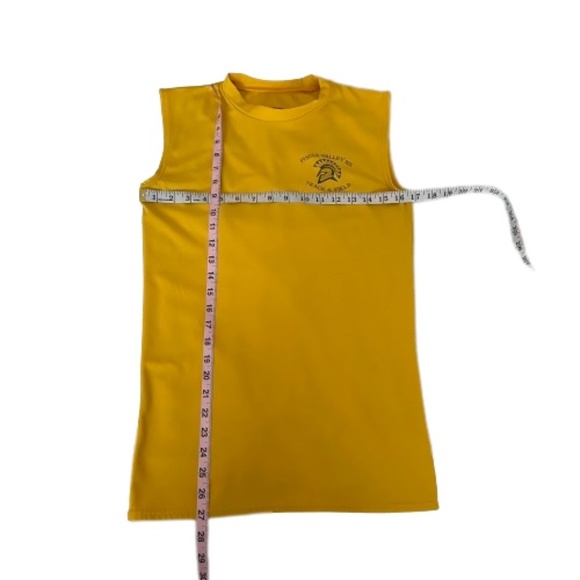 Game Gear Teen Junior LG Yellow Athletic Sleeveless T-shirt Compression Tank Top - Picture 8 of 9